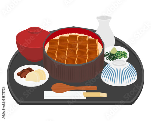 ひつまぶしのイラスト