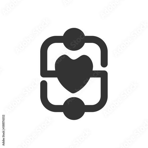 giving love logo template. Icon Illustration Brand Identity. Isolated and flat illustration. Vector graphic