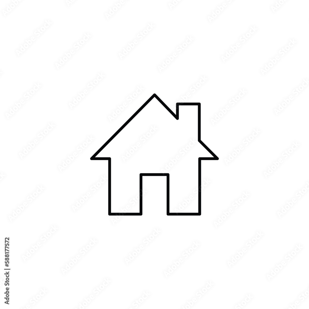 minimal home icon. house symbol illustration for your website. house line vector minimal home icon. house symbol illustration for your website. house line vector