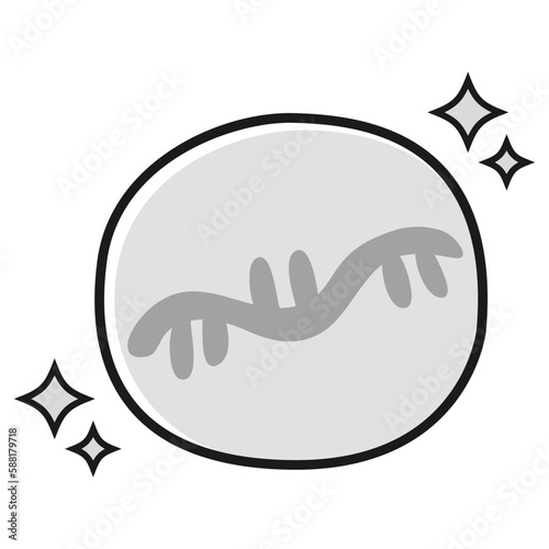 コロナワクチンの抗体イメージ（mRNA）(白黒)
