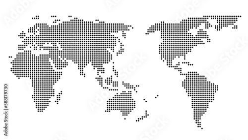 dotted map of the world