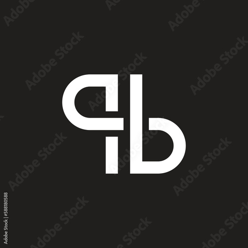 The logo design is combination letter p and b