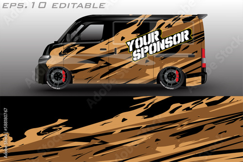 racing car wrap design for vehicle vinyl stickers and automotive company sticker livery  © Satya