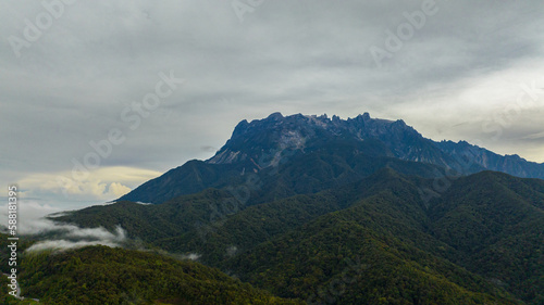 Mount Kinabalu is the highest mountain in Borneo and Malaysia.