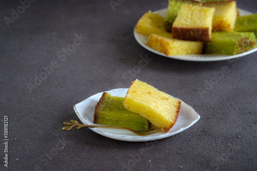 bika ambon, tapioca sponge cake from Medan, North Sumatera, Indonesia photo