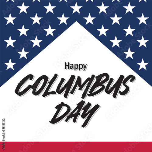 Greeting Card Happy Columbus Day 