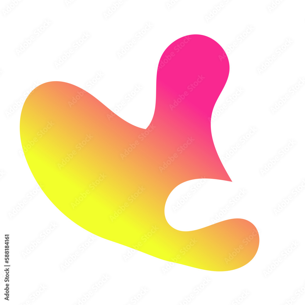 Yellow Pink Abstract Shapes Gradient Decor Yellow Pink Abstract Shapes Gradient Decor