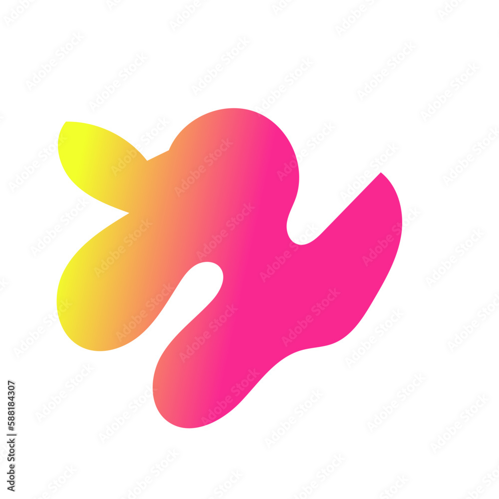 Yellow Pink Abstract Shapes Gradient Decor Yellow Pink Abstract Shapes Gradient Decor