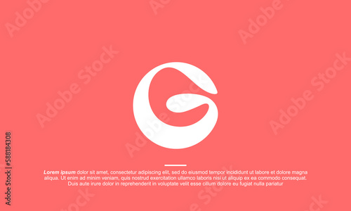 illustration vector graphic logo designs. monogram logo letter G in abstract circle rounded shape