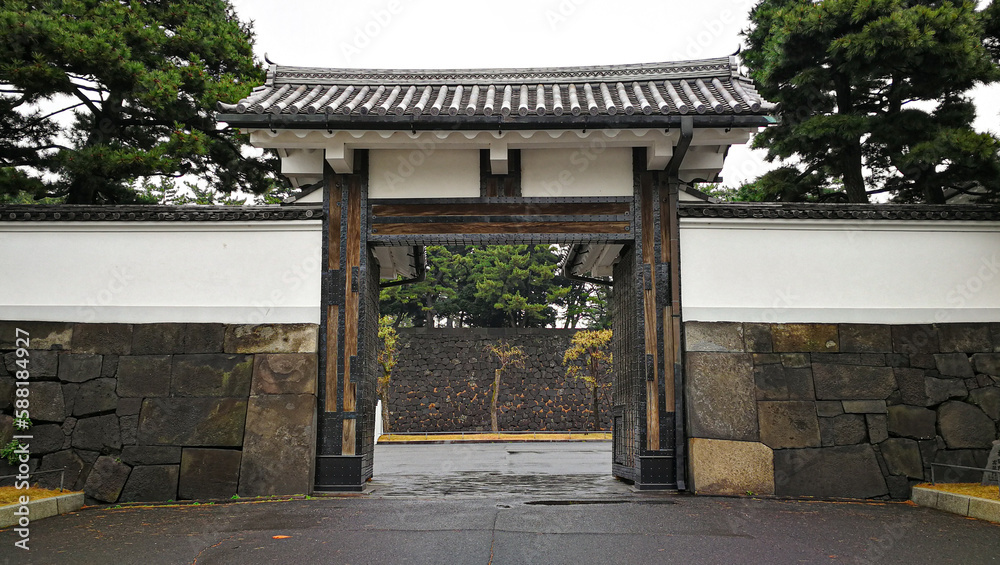 Obraz premium Japanese Gate at Tokyo Imperial Palace