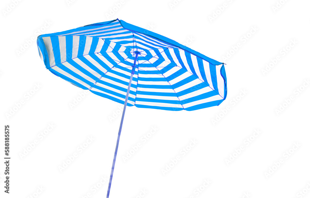 umbrella for sea and sun protection isolated for background - obrazy, fototapety, plakaty 