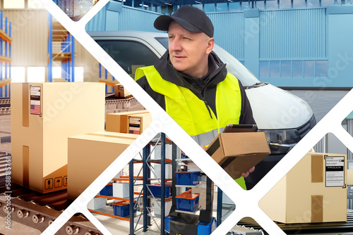 Man logistics. Transport co...