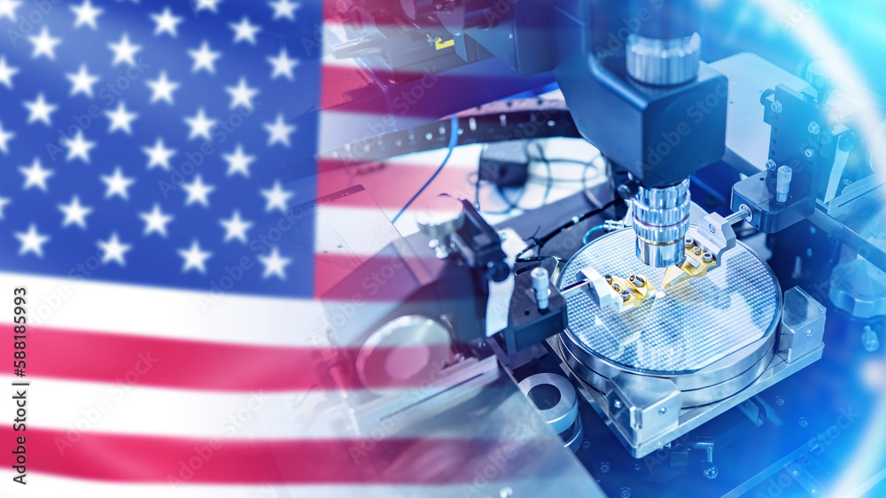 Microchip manufacturing in USA. Machine for creating microprocessors
