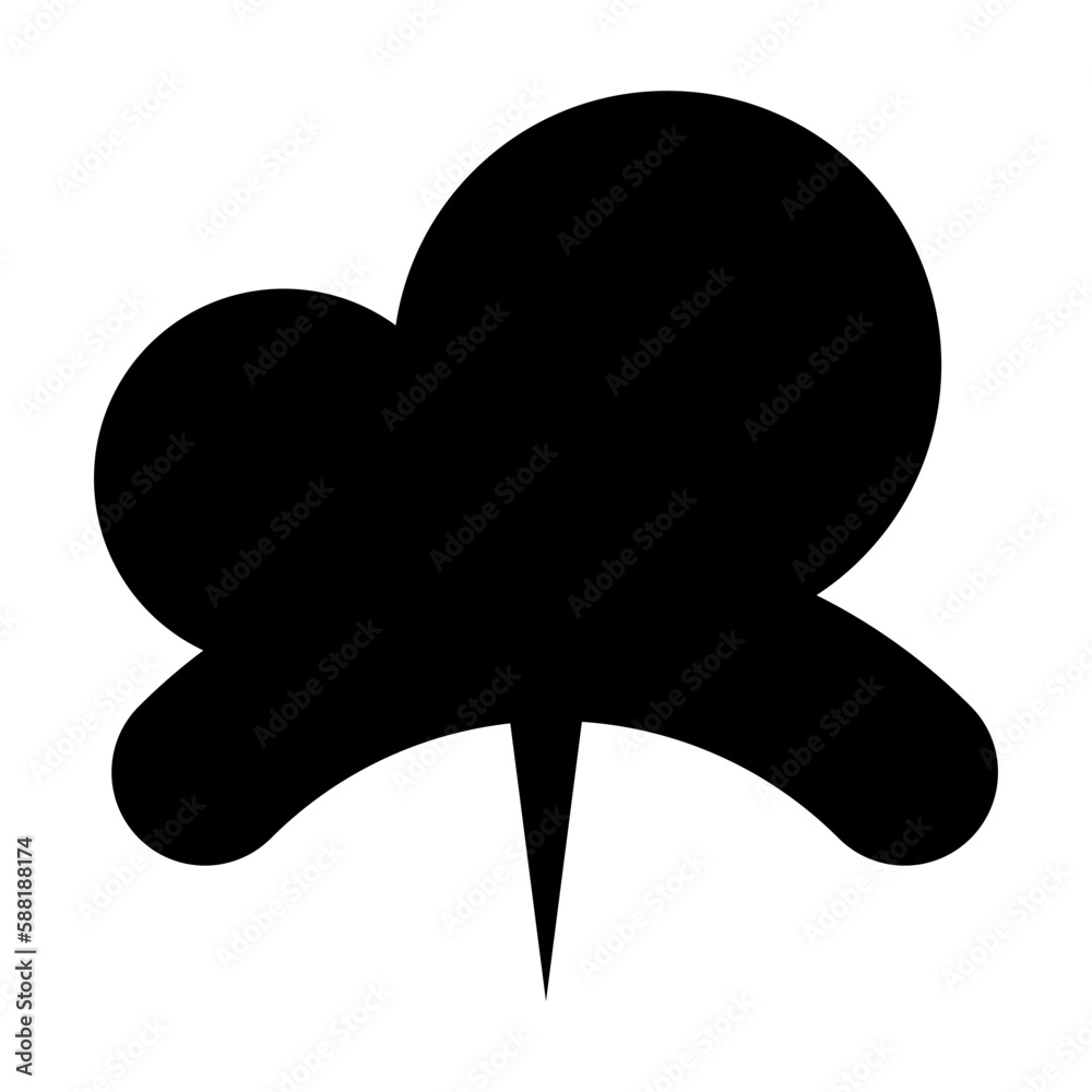 Empty comic speech bubble icon. Black speech bubble icon. Vintage design, pop art style. Vector illustration isolated on white background. Empty comic speech bubble icon. Black speech bubble icon. Vintage design, pop art style. Vector illustration isolated on white background.