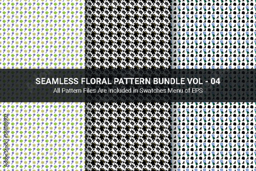 Vector seamless floral pattern bundle vol - 04