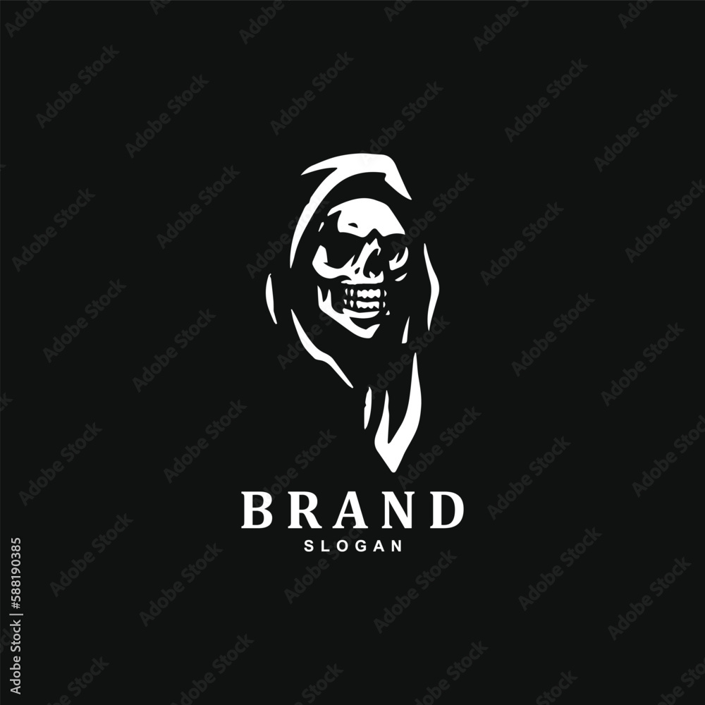 Dark grim ripper logo design mascot