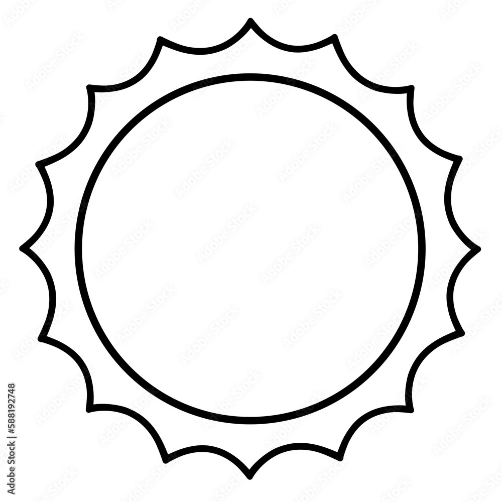 Black Sun outline. Black Sun outline.