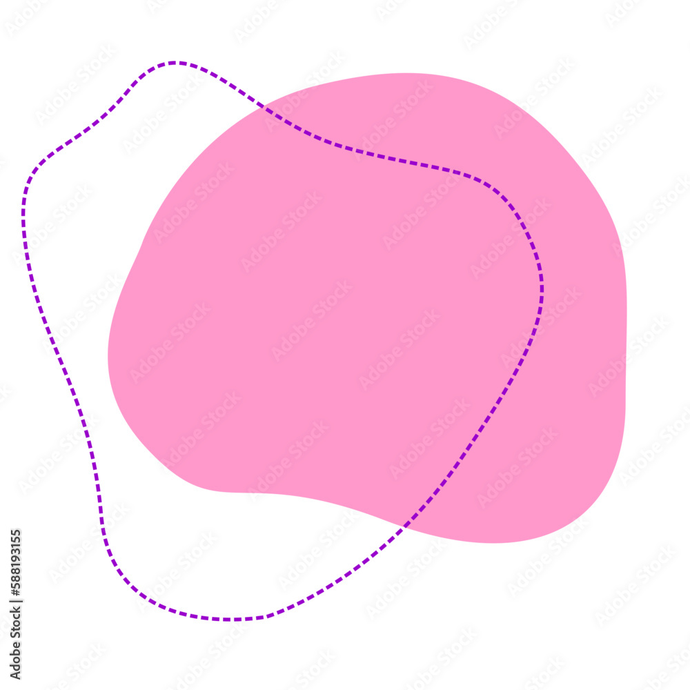 Pink Blob Aesthetic Shape with Outline Pink Blob Aesthetic Shape with Outline
