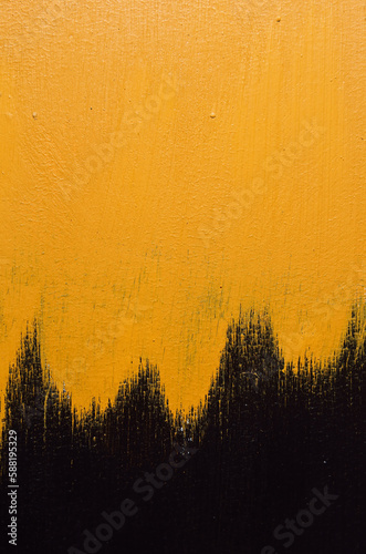 black and yellow background with brush strokes