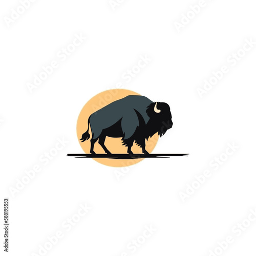 buffalo simple silhouette modern logo vector