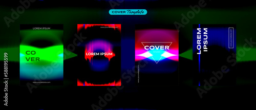 Cover design futuristic 80s hype retro vibrant back to the future theme collection vector background for flyers, banners, posters, invitations, gift cards, brochures