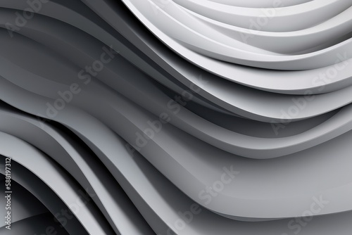 gray abstract background, gray wavy wallpaper