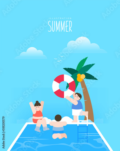 Spring and Summer outdoor Illustration