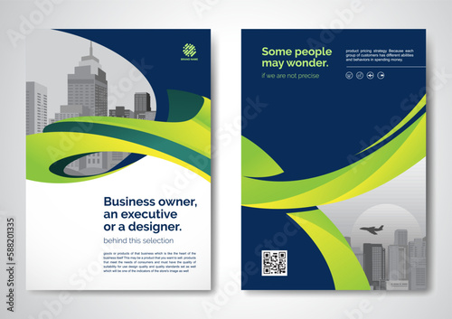 Template vector design for Brochure, AnnualReport, Magazine, Poster, Corporate Presentation, Portfolio, Flyer, infographic, layout modern with color size A4, Front and back, Easy to use.