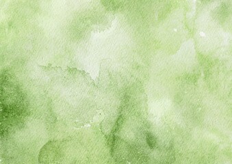 Abstract painted green nature watercolor on paper texture background, Digital paint for template or any design