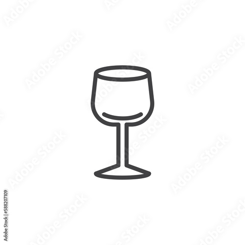 Wine glass line icon
