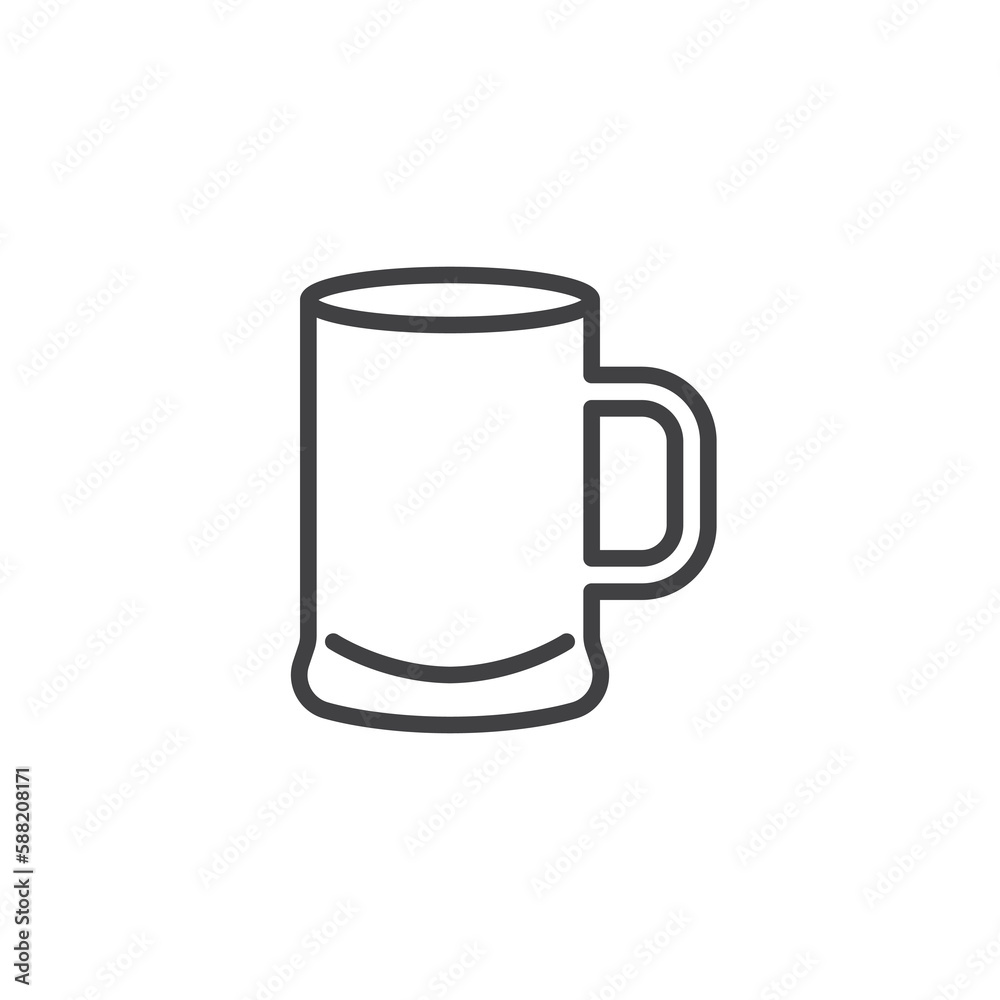 Beer mug line icon Beer mug line icon