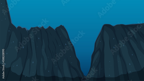 Mariana Trench underwater vector photo