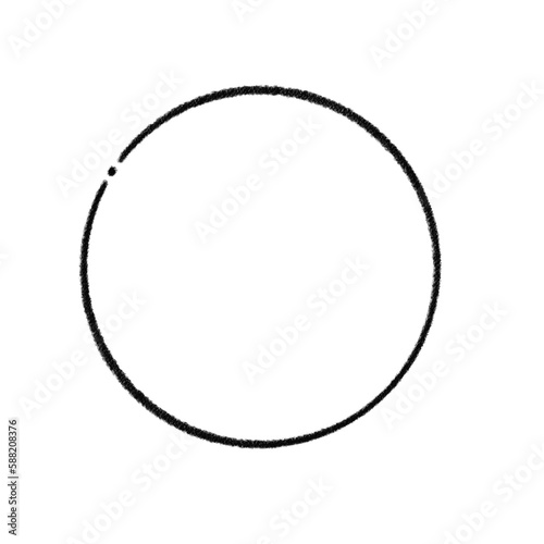 Black circle frame.