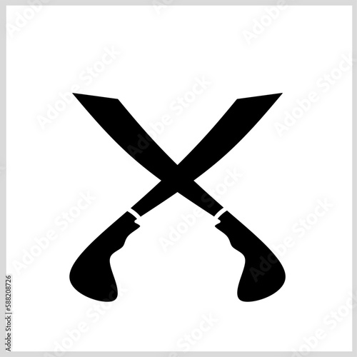 Parang Salawaku, Iconic Traditional Weapon from Maluku, Indonesia. Vector Illustration for Icon, Symbol, Logo etc photo