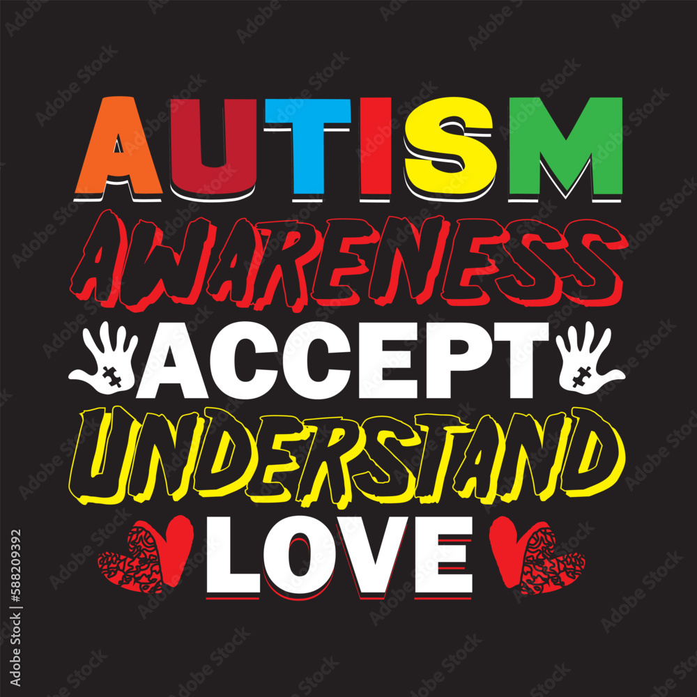 Autism awareness  T shirt design