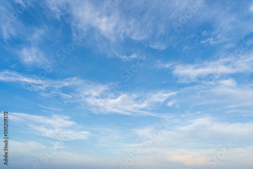white fluffy clouds with the beautiful blue sky