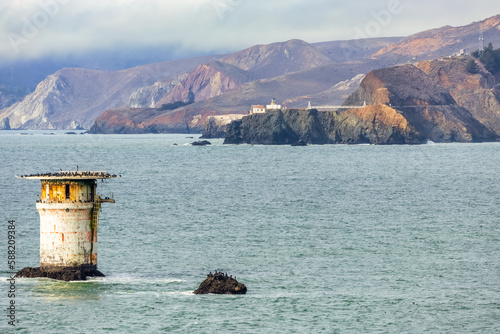 Canvas Print View of the Marin Headlands from Baker Beach in San Francisco, CA