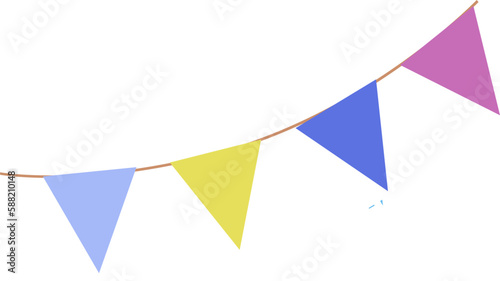 Birthday Flag Illustration