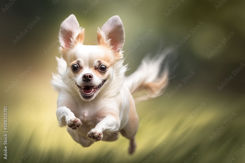 Chihuahua are a small breed of dog known for their energetic and playful nature, and they often enjoy running and playing in open spaces like parks. AI generative Chihuahua are a small breed of dog known for their energetic and playful nature, and they often enjoy running and playing in open spaces like parks. AI generative