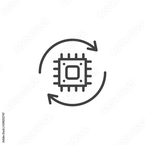 E-waste line icon