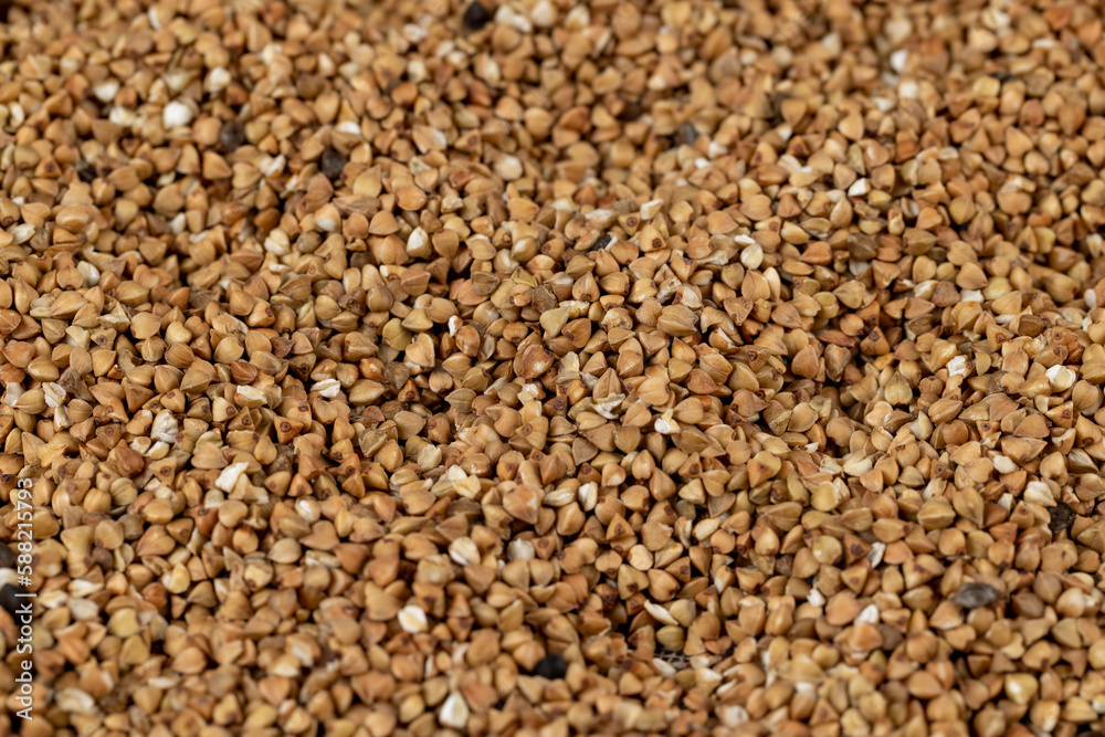 Poorly cleaned buckwheat groats for cooking porridge Poorly cleaned buckwheat groats for cooking porridge