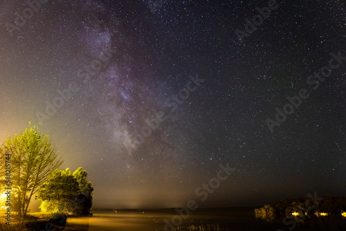Milky way at the edge of Biscarosse lake
