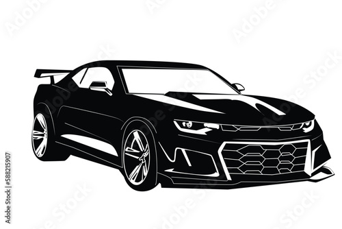 sports car silhouette isolated 
