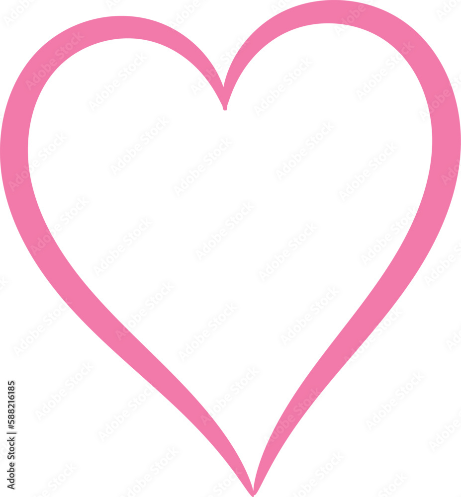 Hand drawn heart. Handdrawn marker heart isolated on white background. Vector illustration for graphic design Hand drawn heart. Handdrawn marker heart isolated on white background. Vector illustration for graphic design