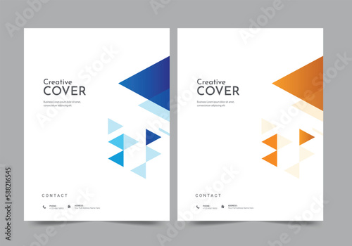 Brochure or template, annual report cover design background
