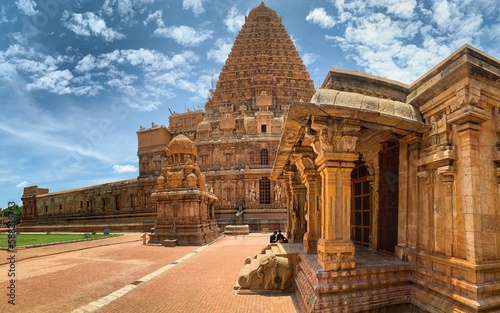 Brihadeeswara Temple in Thanjavur, Tamil Nadu, India. One of the world heritage sites UNESCO. photo
