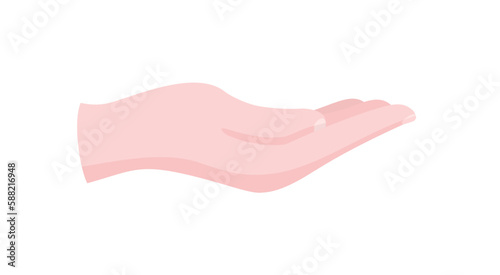 Vector illustration of a Hand that supports.
