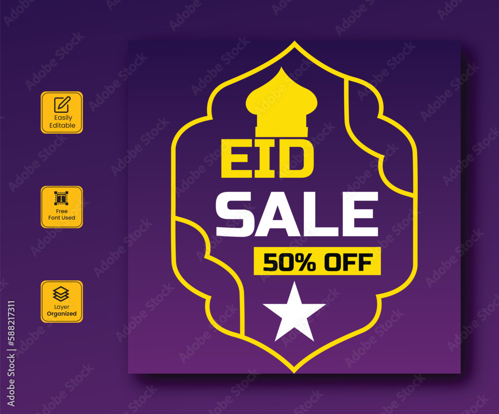 Ramadan sale label badge banner template design, Eid offer vector design,
Ramadan sale promotion banner