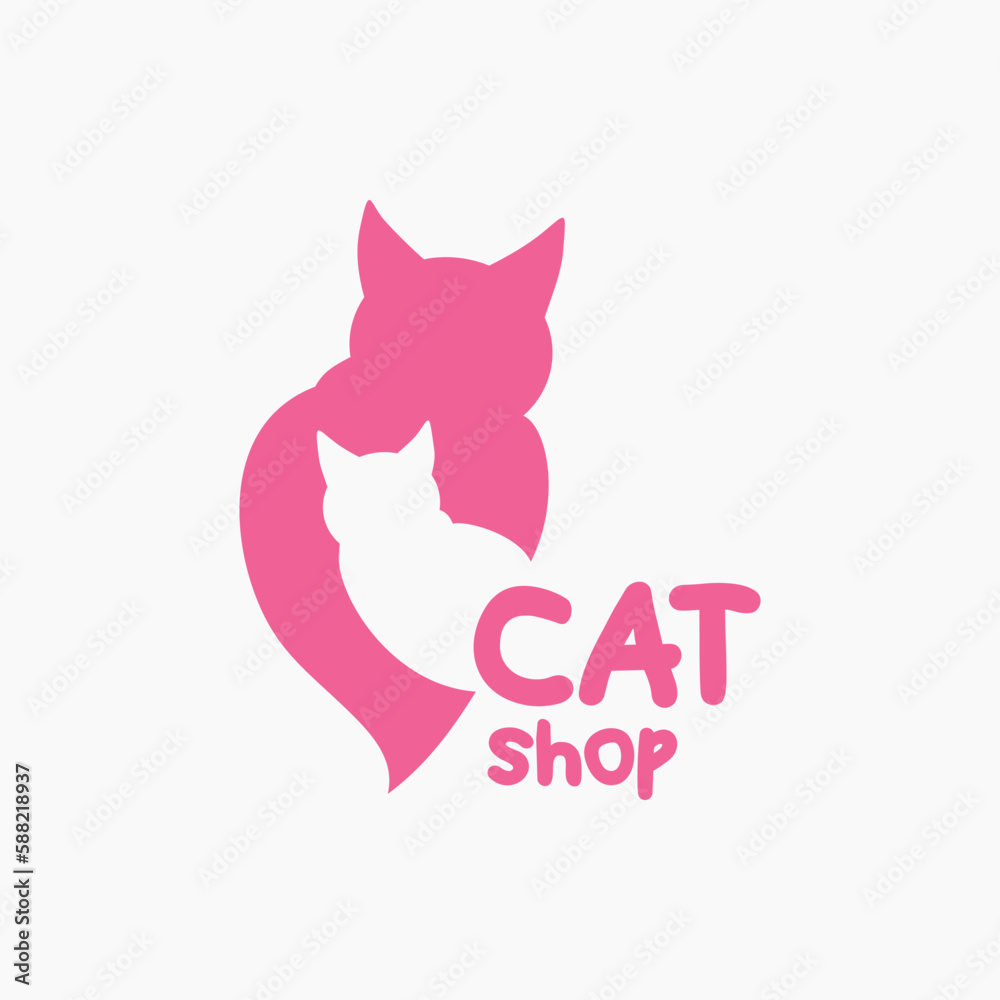 Love Pet Logo Design Template. Modern Design. Flat Style. Vector Illustration Love Pet Logo Design Template. Modern Design. Flat Style. Vector Illustration