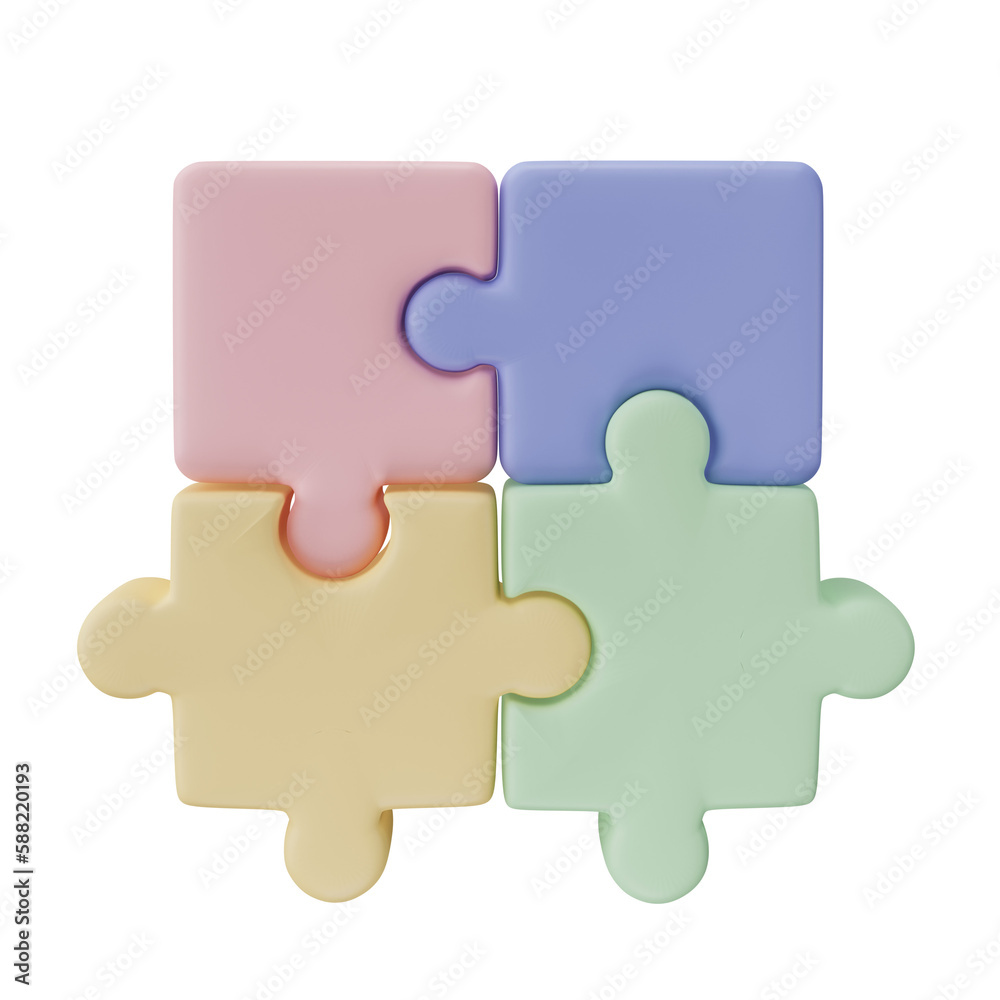 3D jigsaw puzzle pieces isolated on transparent background. Problem-solving, business connecting, cooperation, partnership concept. 3D jigsaw puzzle pieces isolated on transparent background. Problem-solving, business connecting, cooperation, partnership concept.